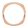 14k Rose Gold 2.5mm Square Comfort Fit Band, Size 7