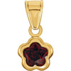 14K Yellow Gold January CZ Birthstone Pendant