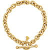 Elegant and Stylish 7 inch Bracelet with Heart in 14K Yellow Gold, 100% Satisfaction Guaranteed.
