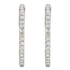 Platinum 1 CTW Diamond Inside/Outside Hoop Earrings