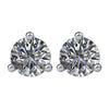 14k White Gold 1/3 CTW Diamond Friction Post Stud Earrings