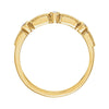 14k Yellow Gold 1/10 CTW Diamond Stackable Ring, Size 7