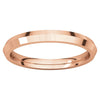 14k Rose Gold 2.5mm Knife Edge Comfort Fit Band, Size 6