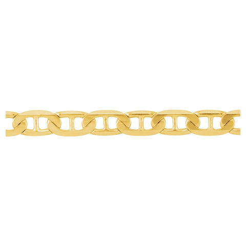 14k Yellow Gold 3.5mm Solid Anchor 24" Chain