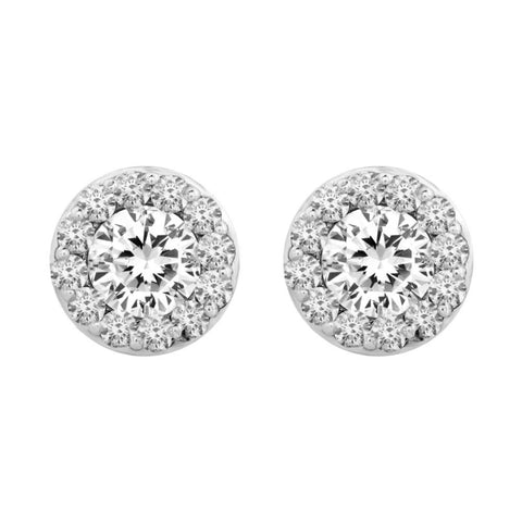 14k White Gold 2 3/8 CTW Diamond Fantasy™ Cluster Earrings