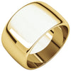 12.00 mm Half Round Band in 10K Yellow Gold ( Size 7 )