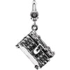 19.00x08.00 mm Treasure Chest Charm in Sterling Silver