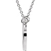 14k White Gold Horizontal Oval 16" Necklace