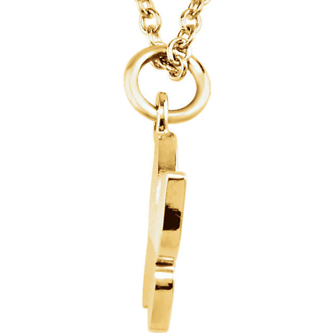 14k Yellow Gold Tiny Posh Butterfly 16-18" Necklace