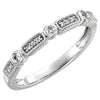 14k White Gold 1/10 ctw. Diamond Stackable Ring, Size 7
