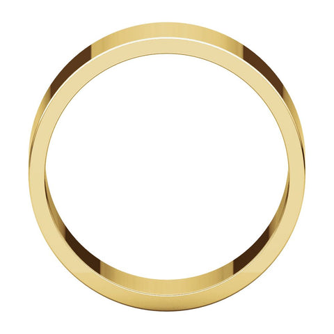14k Yellow Gold 8mm Flat Band, Size 9