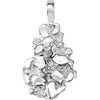 Nugget Pendant in 14k White Gold