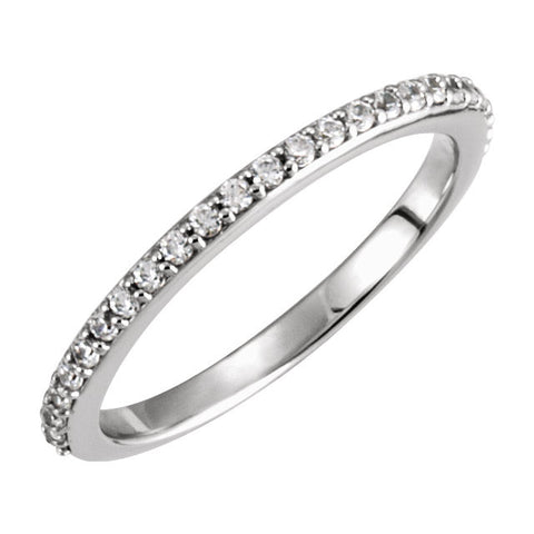1/4 CTW Diamond Wedding Band for Matching Engagement Ring in Platinum (Size 6 )