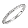 1/4 CTW Bridal Diamond Wedding Band Ring in 14k White Gold (Size 6 )