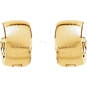 14k White Gold 11.5mm Hinged Earrings