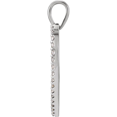 14k White Gold 1/3 CTW Diamond Heart Pendant
