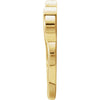 14k Yellow Gold Double Heart Chain Slide