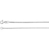 1.3 mm Solid Box Chain in 14k White Gold ( 18-Inch )