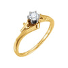 Men's Band and Ladies Engagement Ring in 14K Yellow Gold (Size 6)