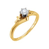 Men's Band and Ladies Engagement Ring in 14K Yellow Gold (Size 6)