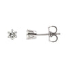 1/3 CTW Diamond Friction Post Stud Earrings in 14K White Gold