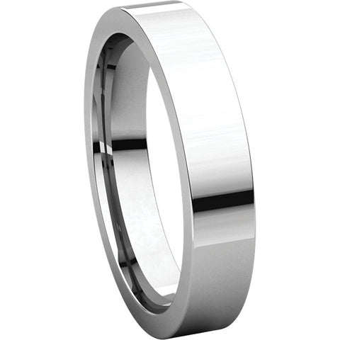 Sterling Silver 4mm Flat Band, Size 7