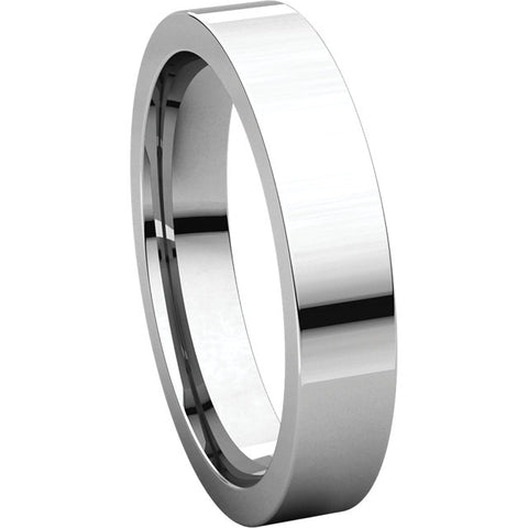 Sterling Silver 4mm Flat Band, Size 8.5
