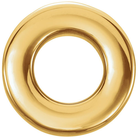 14k Yellow Gold 10mm Circle Chain Slide