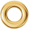 14k Yellow Gold 10mm Circle Chain Slide