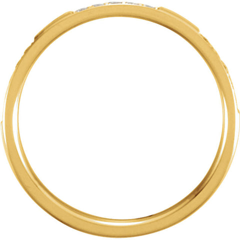 14k Yellow Gold 1/6 CTW Diamond Eternity Band Size 6