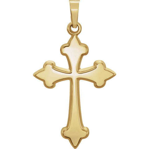 14k Yellow Gold 32.25x17.75mm Cross Pendant