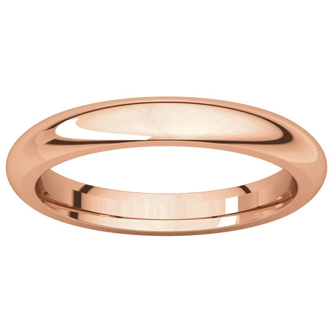 10k Rose Gold 5mm Comfort Fit Band, Size 10