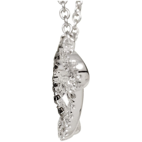 1/5 CTW Black & White Gold Diamond Infinity-Inspired 16" Necklace
