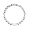 14k White Gold 2.5mm Stackable Bead Ring, Size 7