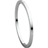 14k White Gold 1mm Flat Band, Size 4.5