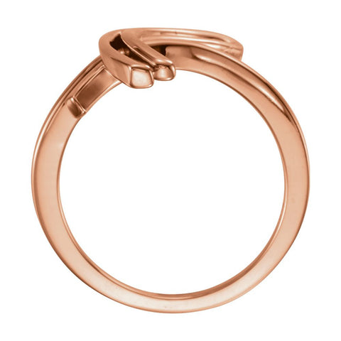 14k Rose Gold Freeform Ring, Size 7