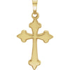 14k Yellow Gold 27.7x14.7mm Cross Pendant