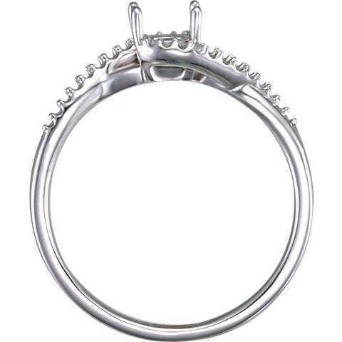 14k White Gold Passion Pink Topaz & 1/10 CTW Diamond Ring, Size 7