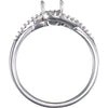 14k White Gold Passion Pink Topaz & 1/10 CTW Diamond Ring, Size 7