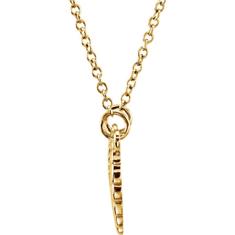 14k Yellow Gold Angel Wings 16-18" Necklace