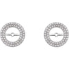14k White Gold 1/4CTW Diamond Earring Jackets