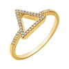 14k Yellow Gold 1/10 ctw. Diamond Geometric Ring, Size 7