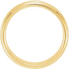 14k Yellow Gold 6mm Half Round Comfort Fit Milgrain Hammer Finish Band Size 9