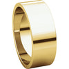10k Yellow Gold 7mm Flat Band, Size 7