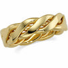 Handwoven Wedding Band Ring in 14k Yellow Gold ( Size 11 )