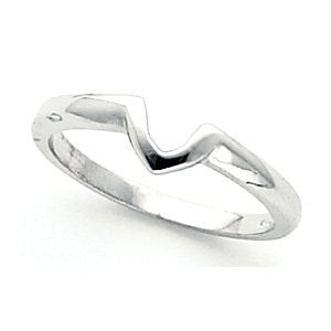 14k White Gold 1.00 CT Band for Solitaire Mounting, Size 6