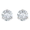 14k White Gold 4mm Round Forever Classic™ Moissanite Earrings
