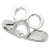 Metal Fashion Ring in 14k White Gold ( Size 6 )