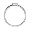 14k White Gold .05 CTW Diamond Triangle Stackable Ring, Size 7