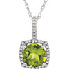 0.015 CTTW Halo-Styled Necklace in Sterling Silver